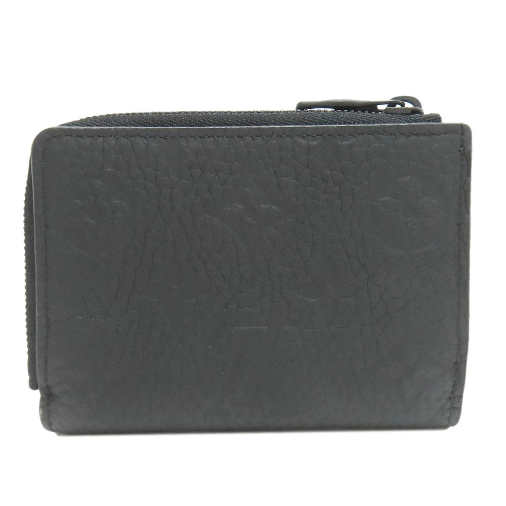 Louis Vuitton Portefeuille coin Wallet Tri Pilot Taurillon fold leather Black
